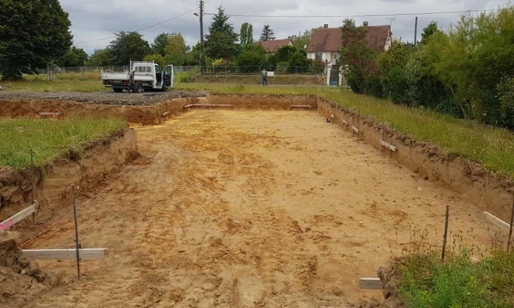 S.A.R.L. PETIT Terrassement pour la construction d'un pavillon Châtellerault 